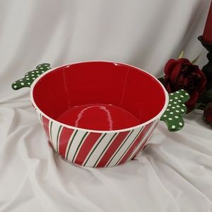 Holiday Hand Painted Ironstone Server NWT